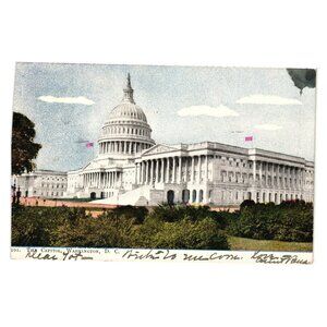 Vintage Postcard United States Capitol Washington DC 1906 Posted Foster Reynolds